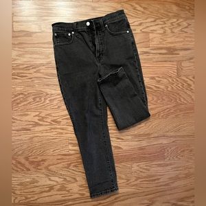 Madewell “the perfect vintage” black jeans